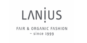 Grau-schwarzes Logo von Lanius - Fair & Organic Fashion