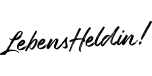 Schwarzes Logo von LebensHeldin! e.V.